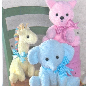 Simplicity 2613 Sewing\craft Pattern for Stuffed Animals With Just Two ...