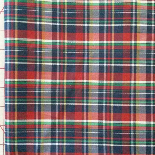 Red and Blue Decorator Fabric Etsy