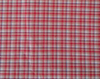 Orange Homespun Fabric, Lightweight Shirting Fabric,  Sold by the Half Yard.