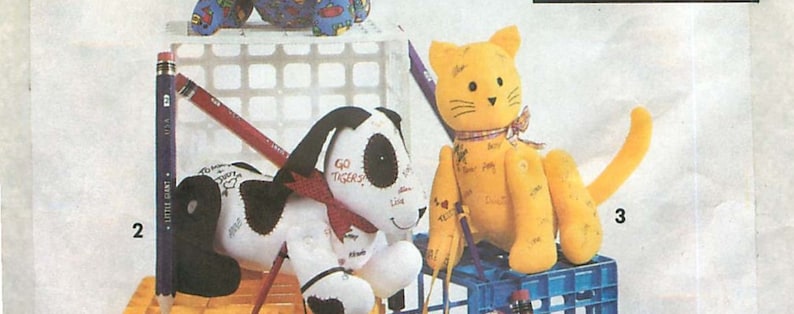 Simplicity Crafts 7552 Sewing Pattern for Autograph Hound, Cat and Bear imagem 3