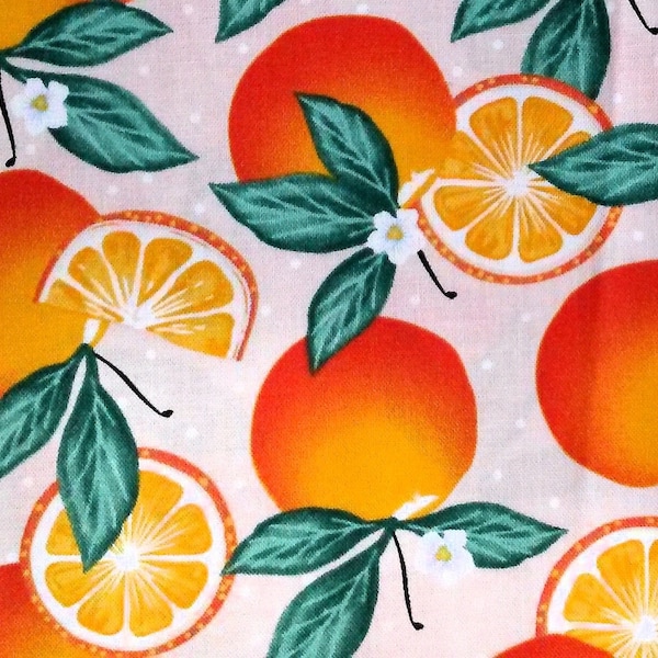 16 Inches of Delicious Oranges and Orange Slices Fabric by Brother Sister Design Studio 2020.