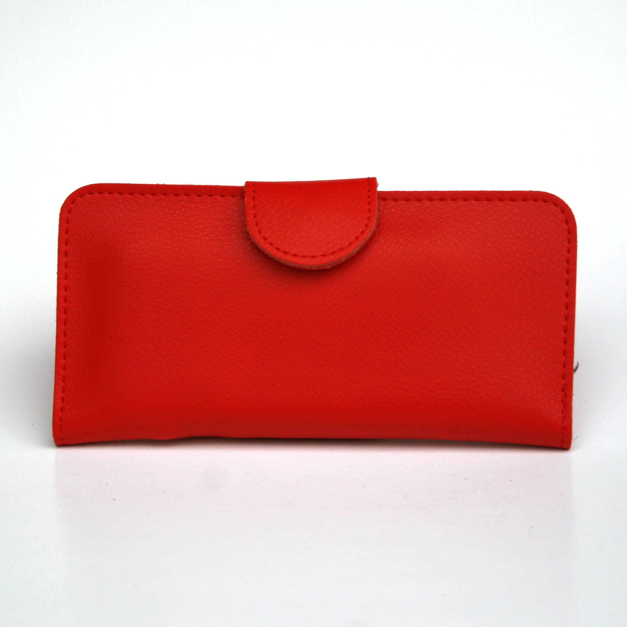 Cartera para mujer cuero cartera roja rojo monedero Etsy