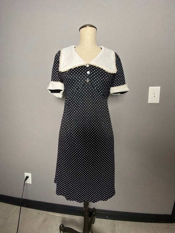 1960’s black and white polka dot dress