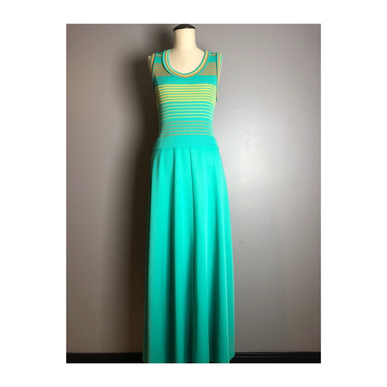 green striped maxi dress