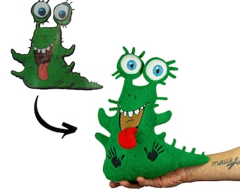 Peluche personalizado a partir de foto o dibujo – Regalo de peluche personalizado – Peluche hecho a mano por encargo