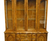 BERNHARDT HIBRITEN FURNITURE Country French Provincial 60 quot Buffet w. Lighted China Cabinet 11351 606-316 606-310