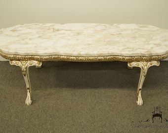 Chicago Furniture Etsy - virgilio furniture chicago il louis xvi french provincial 54 antique white marble top accent coffee cocktail table
