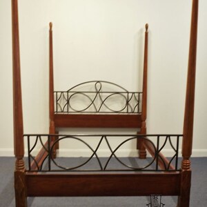 ALEXANDER JULIAN Queen Size Contemporary Modern Four Poster Bed w. Wrought Iron Detail 710-280 image 2