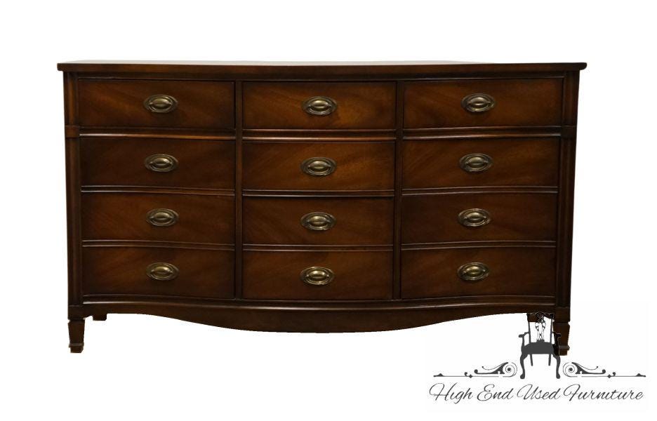 DIXIE FURNITURE Mahogany Traditional Duncan Phyfe Style 58" Triple Dresser 293