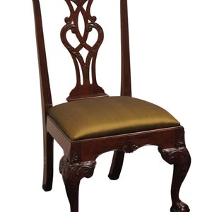 HENREDON FURNITURE Solid Mahogany Traditional Chippendale Style Ball & Claw Dining Side Chair image 1