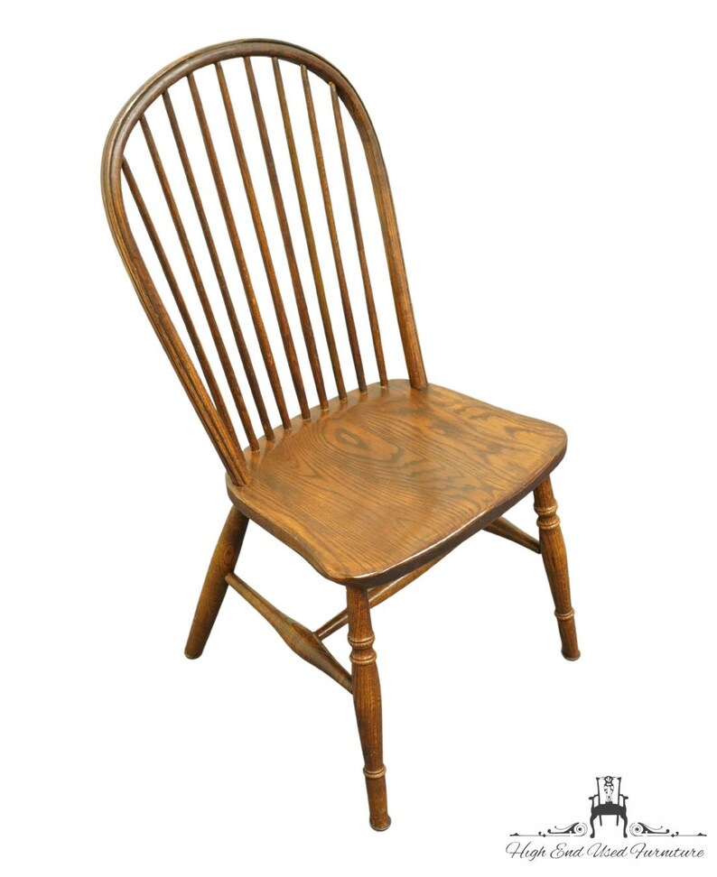 Set of 4 CONANT BALL Solid Oak Rustic Americana Bowback Etsy