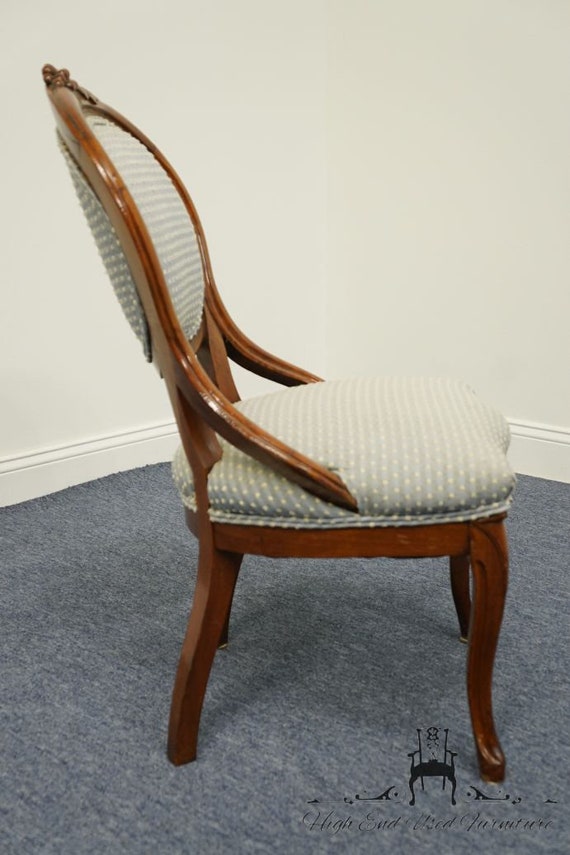 Antique Vintage Round Back Solid Cherry Traditional Country French