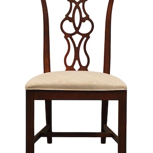 STANLEY FURNITURE Solid Cherry Traditional Chippendale Style Dining Side Chair