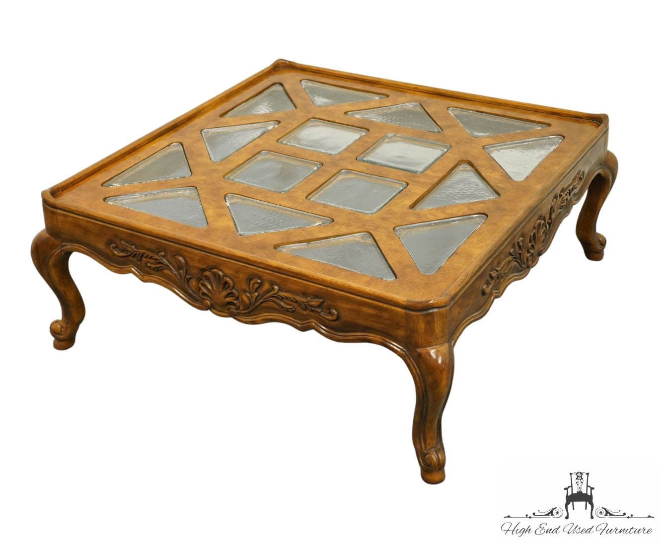 DREXEL HERITAGE Country French Provincial 42 Square Accent Coffee