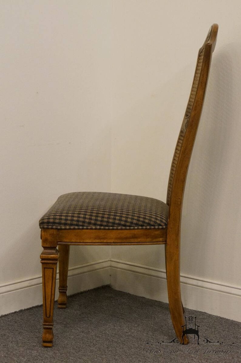 STANLEY FURNITURE Country French Fruitwood Cane Back Dining Side Chair 28-11-60