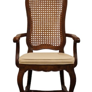 HIGH END Country French Provincial Cane Back Dining Arm Chair