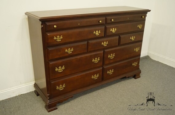 Sumter Cabinet Solid Cherry Traditional Chippendale Style 62 Double Dresser 8602