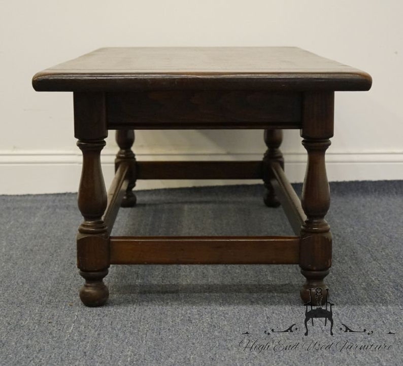 Ethan Allen Antiqued Pine Old Tavern 54 Accent Coffee Etsy