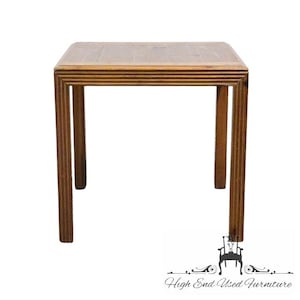 HENREDON FURNITURE Solid Knotty Pine Rustic Contemporary 26" Square Accent End Table 4900-42