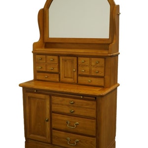 BASSETT FURNITURE Country French 38 Chest on Chest w. Mirror 2050-213 / 2050-297 / 2050-257 47 Ash Finish image 2