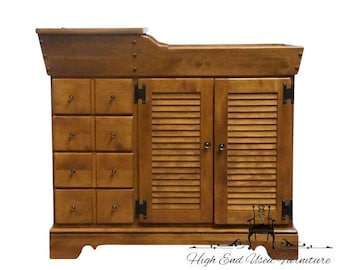 ETHAN ALLEN Heirloom Nutmeg Maple Colonial Early American 40" Four Drawer Dry Sink Buffet 10-1605