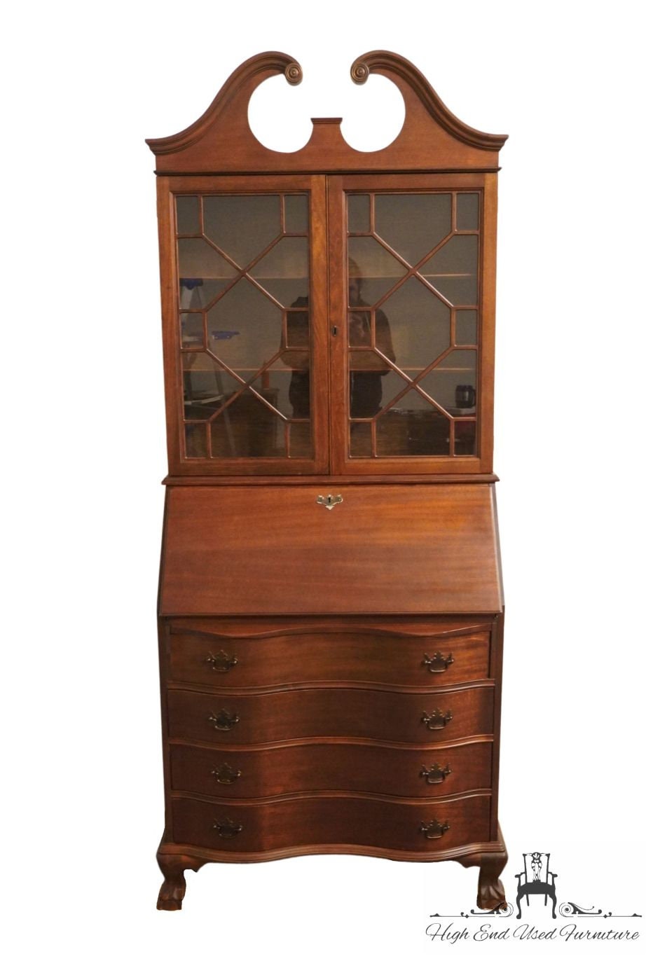 VINTAGE ANTIQUE Solid Mahogany Traditional Style 34 Secretary Desk
