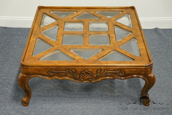 DREXEL HERITAGE Country French Provincial 42 Square Accent Coffee