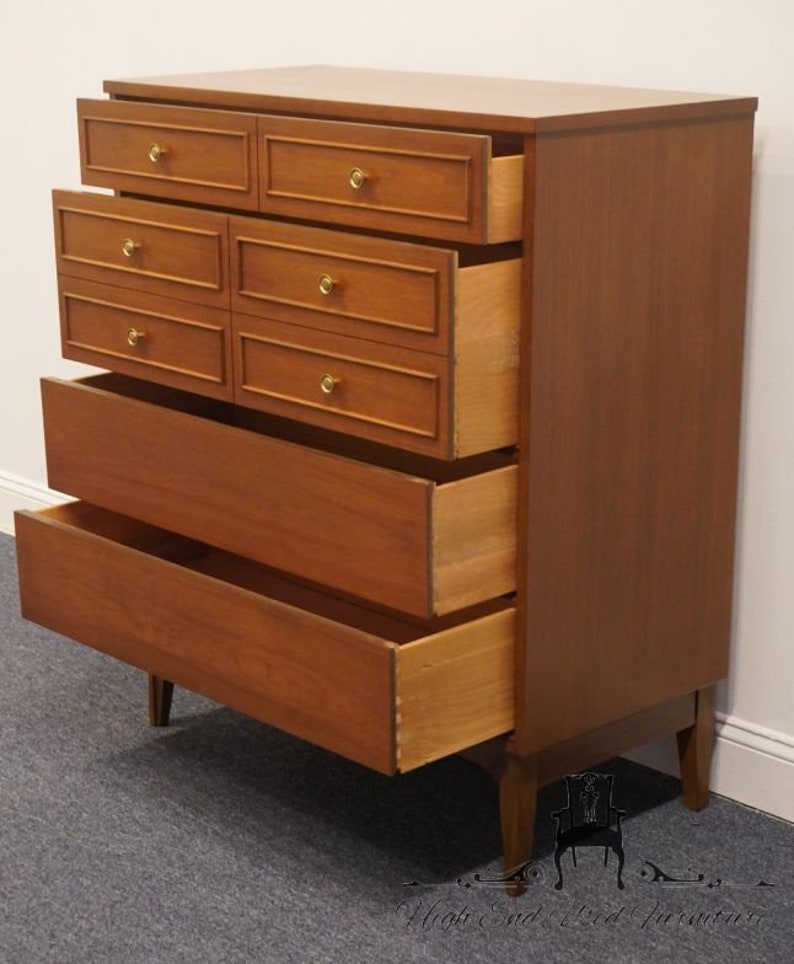 DIXIE FURNITURE MCM Mid Century Modern Style 38 Chest of Drawers 170-7 14215 image 4