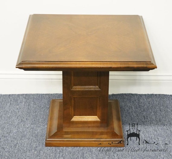ETHAN ALLEN Classic Manor Solid Maple 20 Square Pedestal Accent