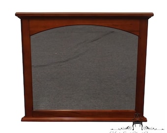 CRESENT FURNITURE Cómoda/Espejo de pared contemporáneo estilo misión de cerezo macizo de 44" 1302