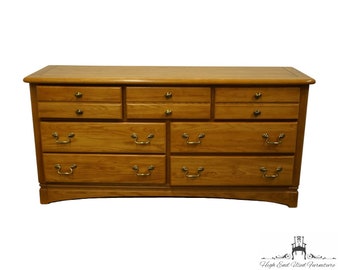 BASSETT FURNITURE Country French 66" Double Dresser 2050-237 - 47 Ash Finish