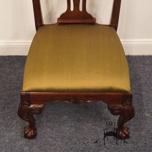 HENREDON FURNITURE Solid Mahogany Traditional Chippendale Style Ball & Claw Dining Side Chair image 8