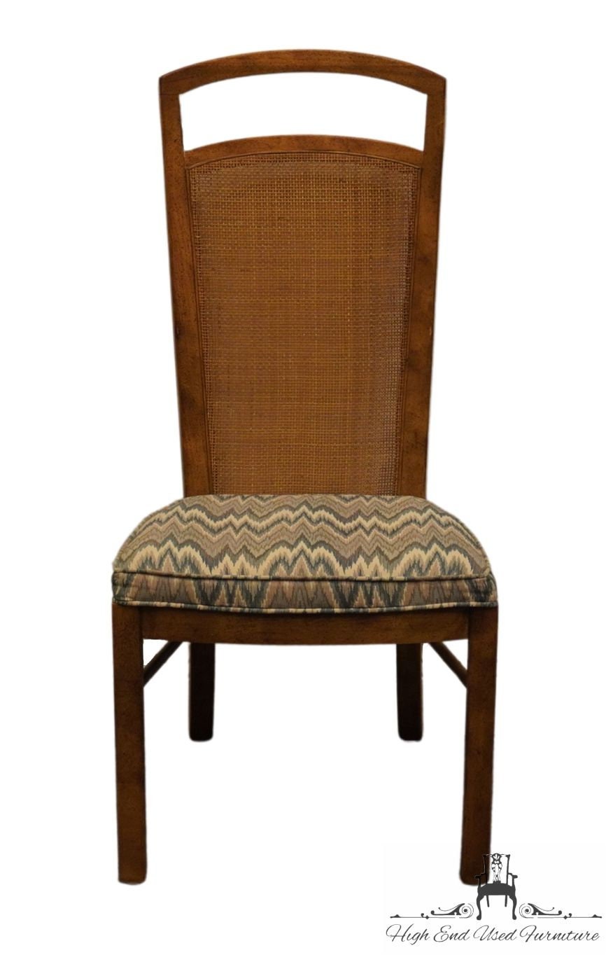 DREXEL HERITAGE Rustic European Style Cane Back Dining Side Chair