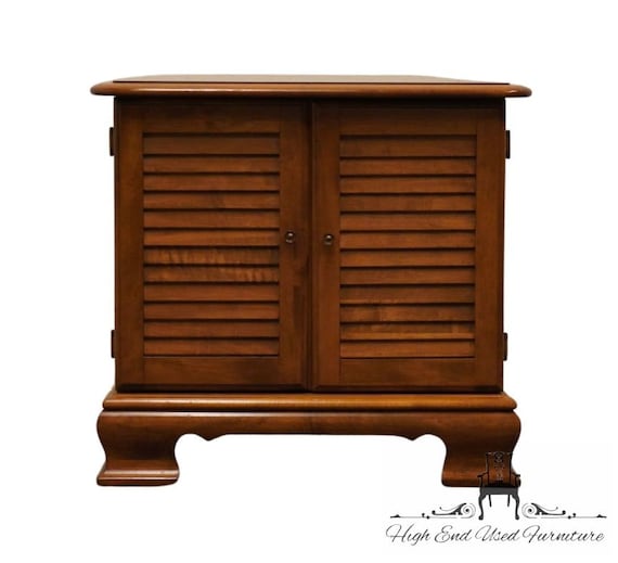DETAIL inc Cabinet With Wood Base ラージ ETHAN ALLEN Heirloom Nutmeg Maple 23