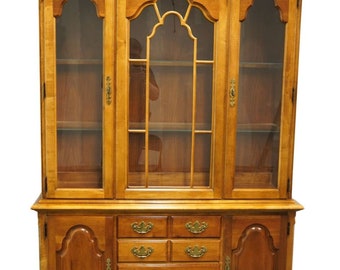 STANLEY FURNITURE Solid Cherry Traditional Style 51" Buffet w. China Cabinet 6111-1