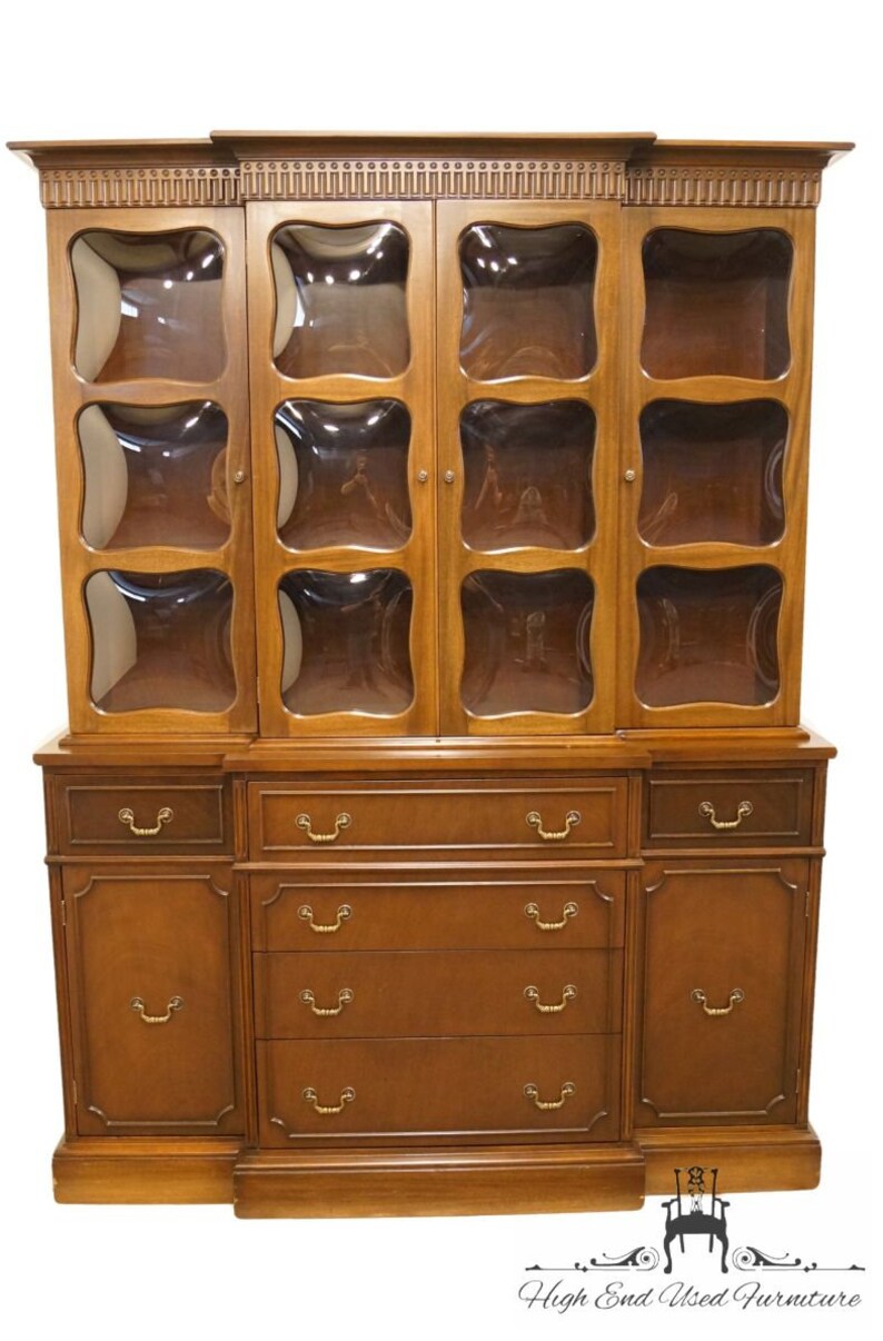 Duncan Phyfe Mahogany 61 Secretary W Bubble Glass Etsy