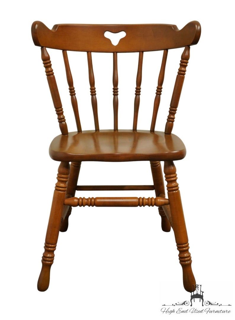 TELL CITY Solid Hard Rock Maple Colonial Early American Dining Side Chair 8018 48 Andover Finish Bild 1