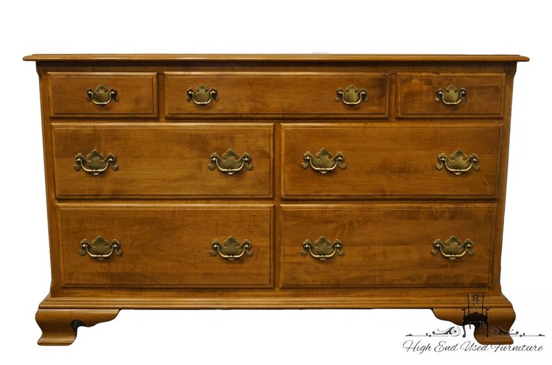 Ethan Allen Heirloom Nutmeg Maple 55 Double Dresser Etsy