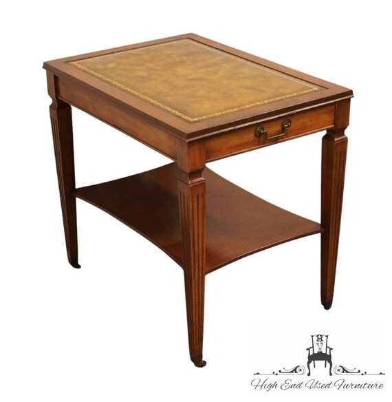 Vintage leather 2024 top table