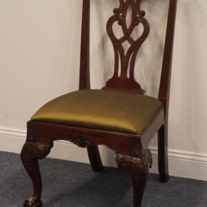 HENREDON FURNITURE Solid Mahogany Traditional Chippendale Style Ball & Claw Dining Side Chair image 3