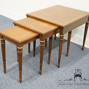 MEUBLES HERITAGE Italien Néoclassique Style Toscan Accent Nesting End Tables 18-572-69 image 2