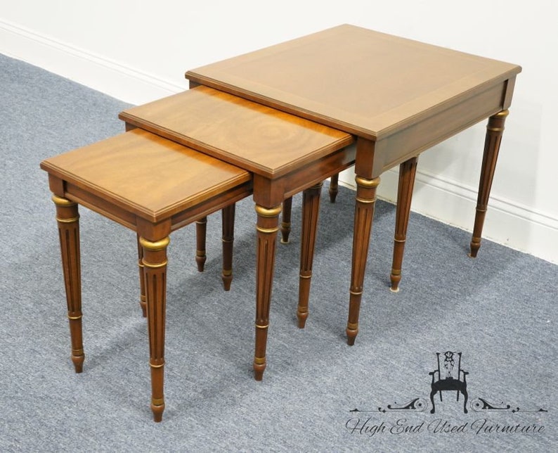 MEUBLES HERITAGE Italien Néoclassique Style Toscan Accent Nesting End Tables 18-572-69 image 2