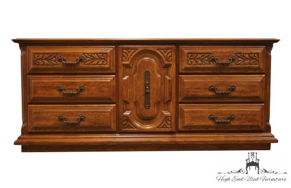 SUMTER CABINET Solid Oak Italian Mediterranean Style 74