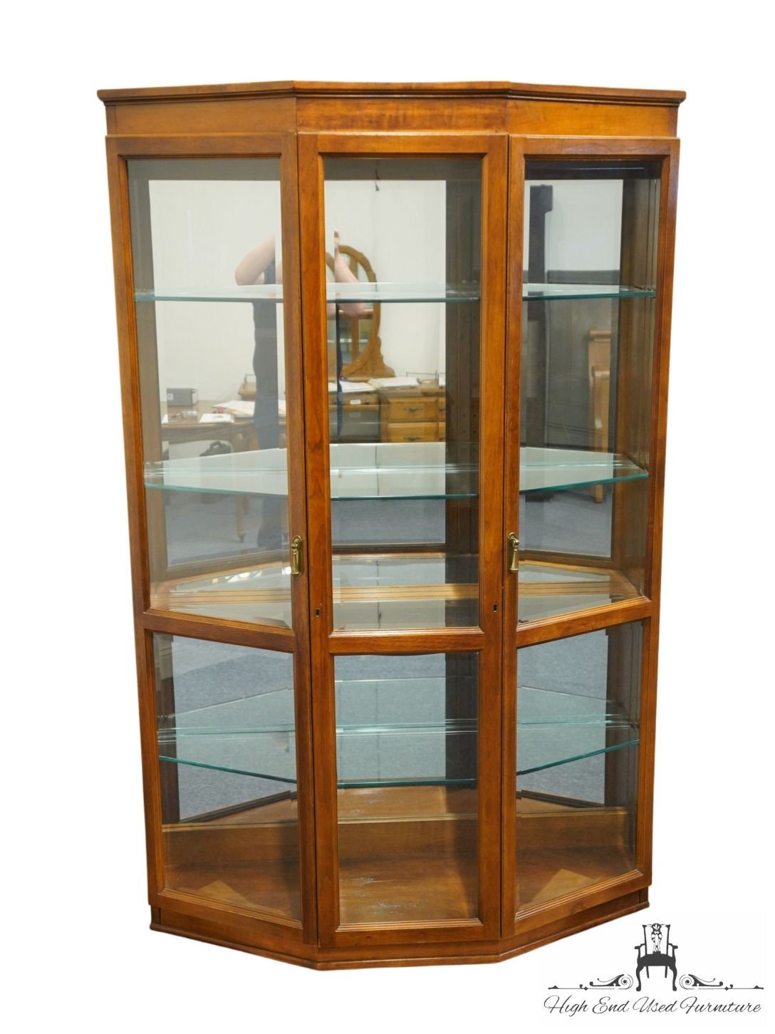 PULASKI FURNITURE Solid Pecan Country French 48 Lighted Etsy