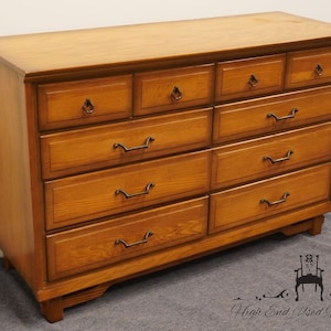 SUMTER CABINET Solid Pecan Rustic Country French 52 Double Dresser image 2