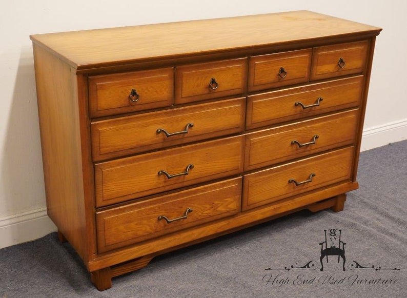 SUMTER CABINET Solid Pecan Rustic Country French 52 Double Dresser image 2