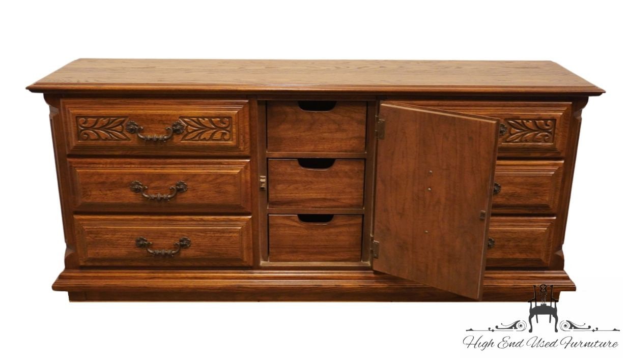 SUMTER CABINET Solid Oak Italian Mediterranean Style 74