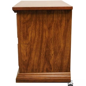 DREXEL FURNITURE Lisbon Collection Solid Pecan Rustic European 28 Two Drawer Nightstand 212-24-270 image 8