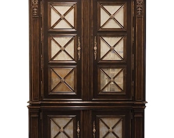 PHILIPPE LANGDON Contemporary Rustic Italian 71&quot; Armoire / Media Cabinet w. Mirrored Doors 50100-40