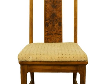 BERNHARDT FURNITURE Asian Chinoiserie Style Burled Wood Dining Side Chair 255-501